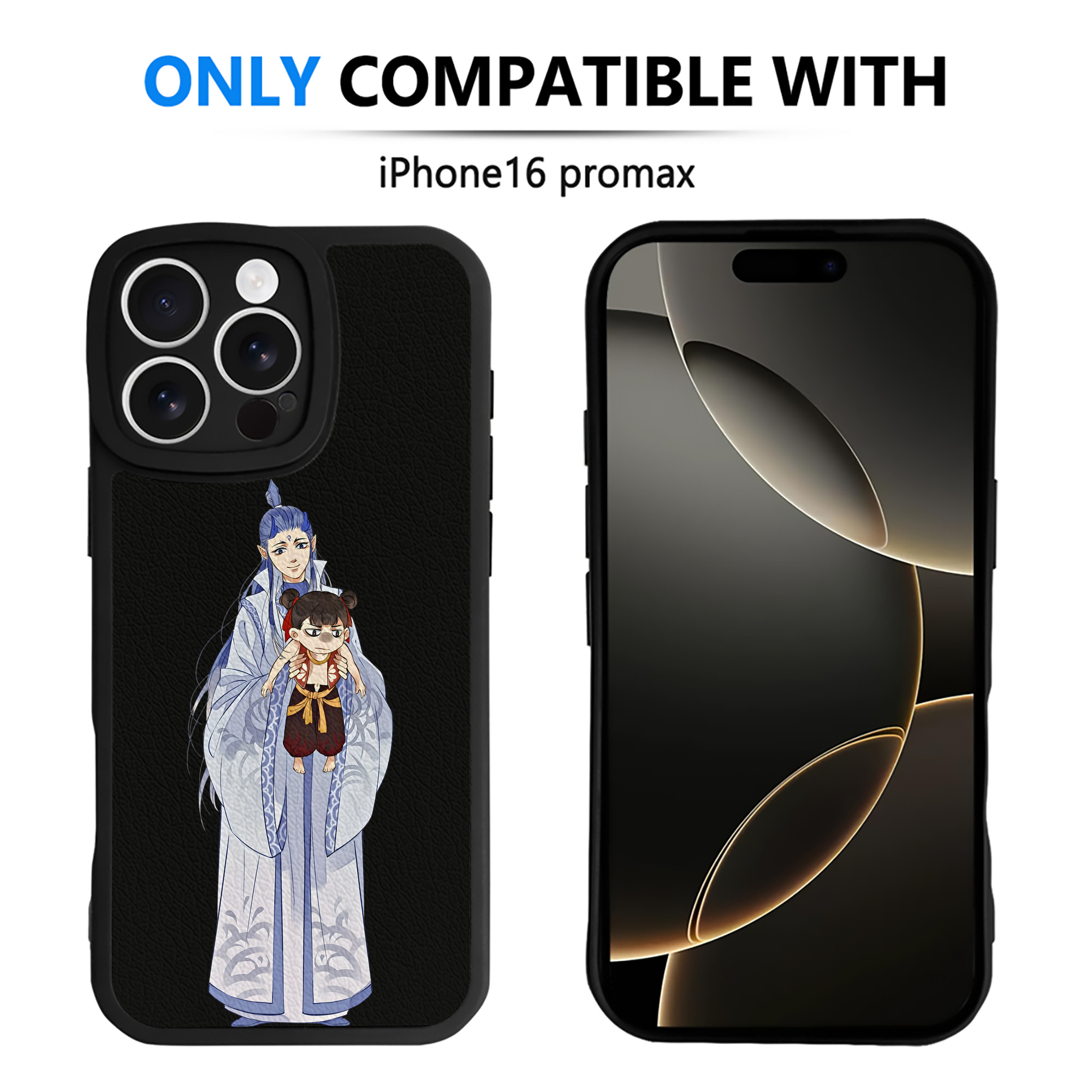 （画像用） Ne Zha 2 ナタ 魔童の大暴れ 【iPhone 16シリーズ対応】シリコンスマホケース（レザー調） 材質：シリコン